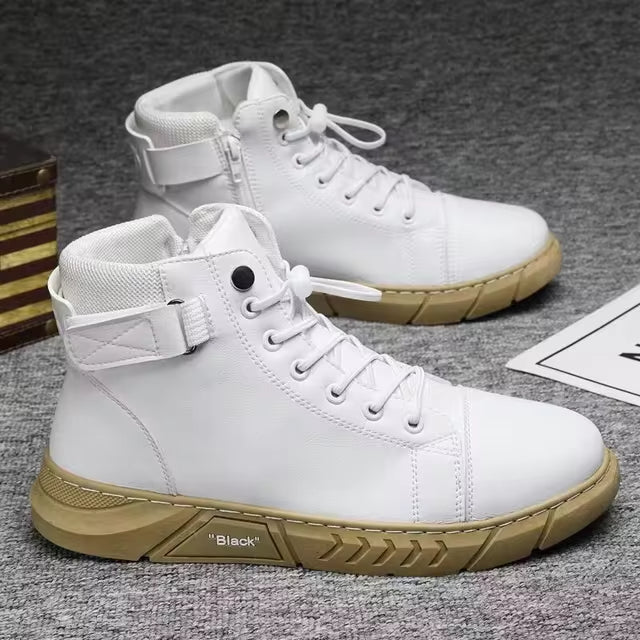 Davido ™ - Robust men's leather boots made of black leather