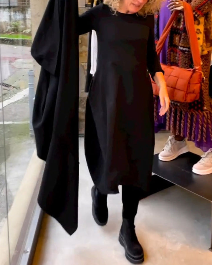 Clara™ Midi Autumn Dress with Pockets